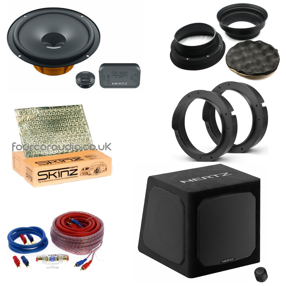 Entry Level Hertz Dieci Front Speaker Upgrade and Active Boot Sub