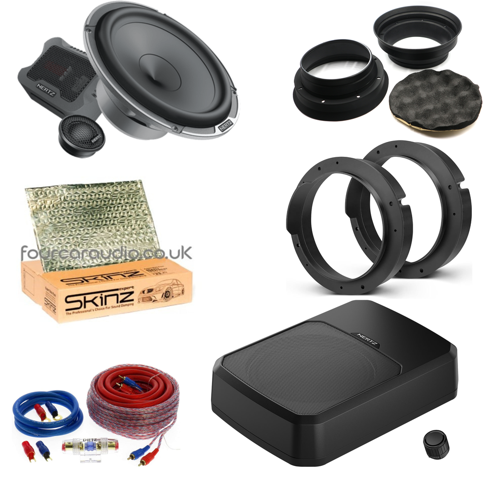 High Level Hertz Mille Pro Front Speaker and Active Dieci Sub