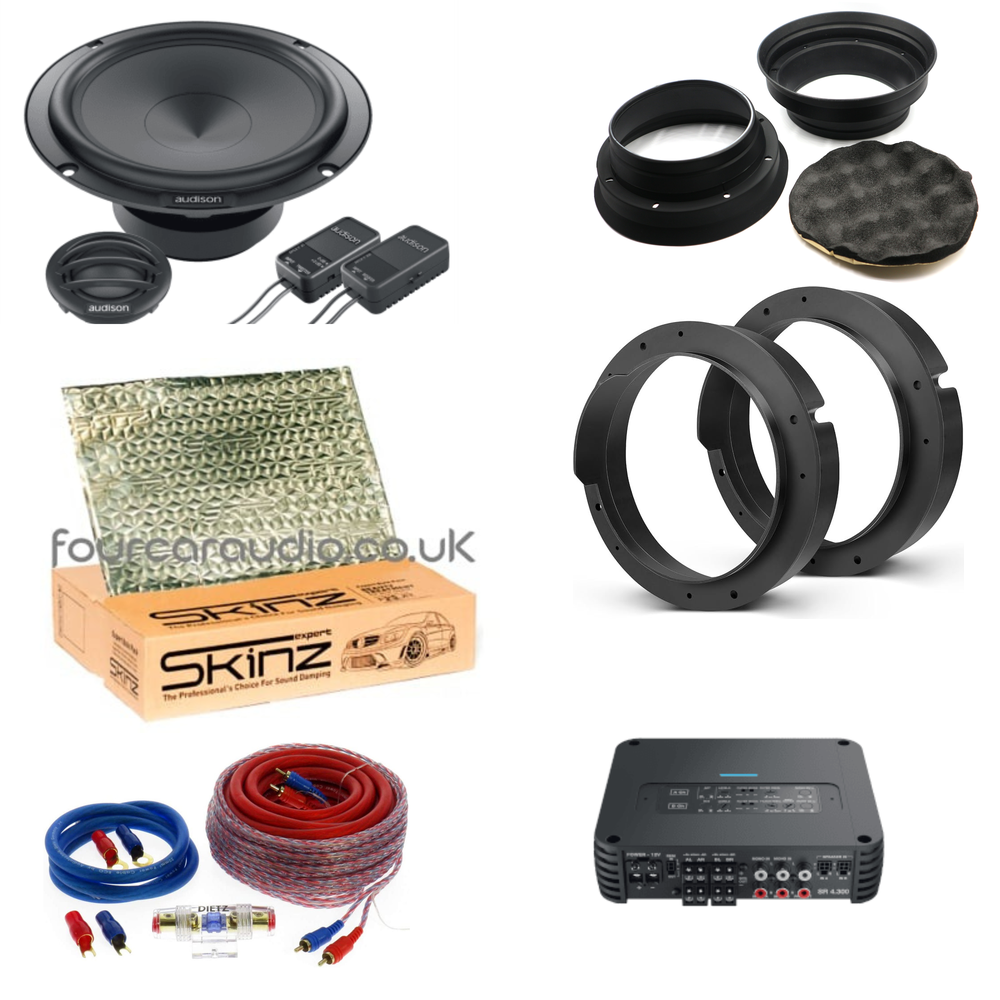 Mid Level Front Speaker Upgrade – Audison Prima APK 165 + Audison SR 4.300V2 Amp