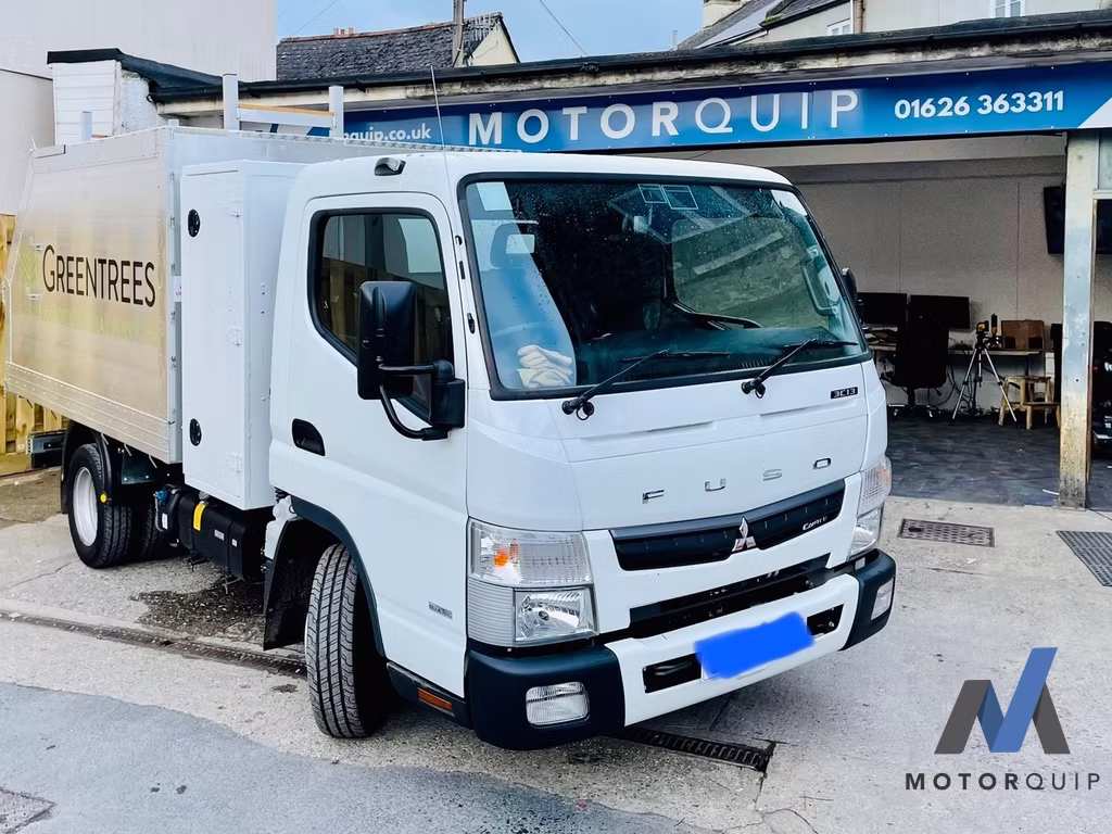 Commercial vehicle outside the Motorquip workshop