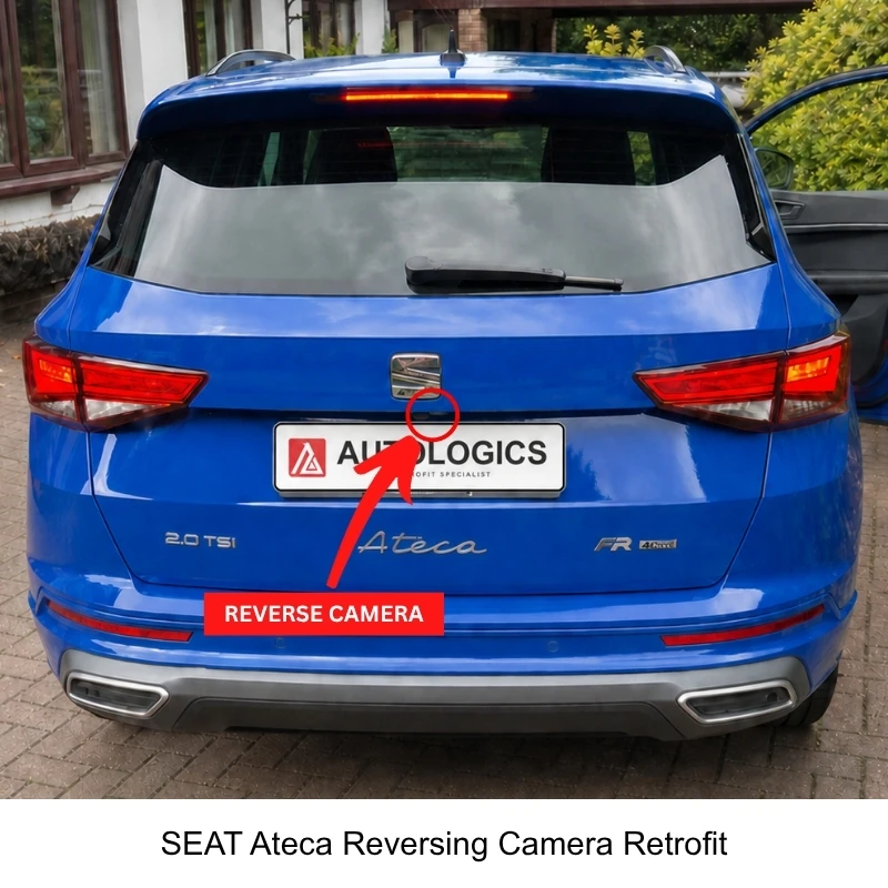 Autologics supplier example: SEAT Ateca reversing camera position at the rear of the vehicle