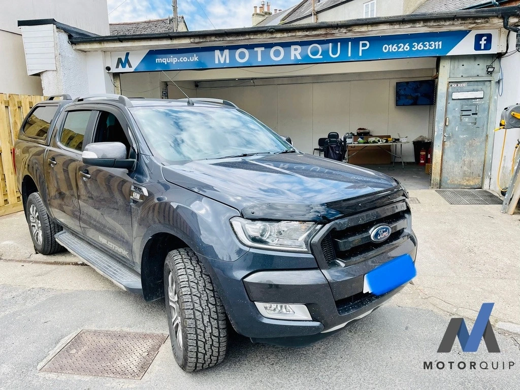 Ford Ranger pickup parked outside the Motorquip workshop